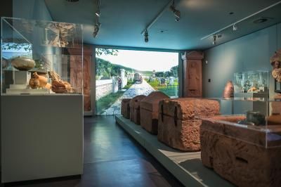 Steinerne Aschenkisten und außergewöhnlich gut erhaltene Grabbeigaben sind Zeugen der römischen Bestattungskultur auf Heidelberger Stadtgebiet. (Foto: Gattner)