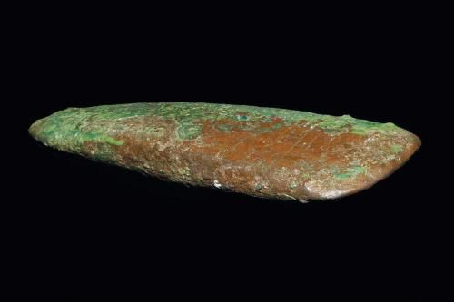 Kupferflachbeil von St. Ilgen, aufgefunden im Jahre 1955 Länge 9,9 cm, Breite 3,43 cm, Dicke 1,26 cm. Gewicht 197,7 g (Foto: KMH)