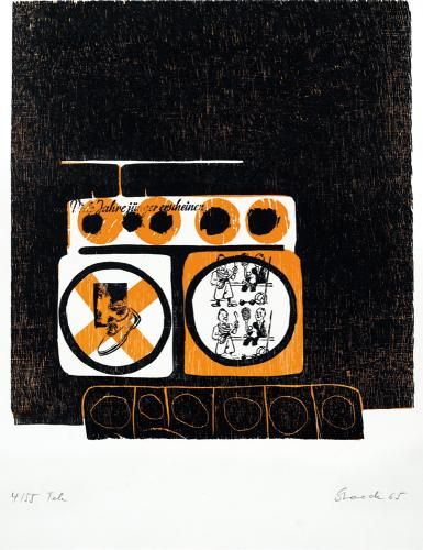 „Tele“, Holzschnitt, 1965 61 x 43 cm, 4/55 (Auflage) (Foto: KMH)