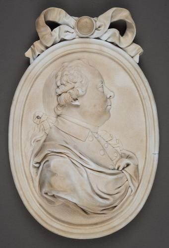 Ovales Medaillon mit dem Brustbild des Joseph Anton von Geiger (gest. 1793), Johann Peter Melchior, Ritzmarke Adam Clair um 1785, KMH Po 93 (Foto: KMH)