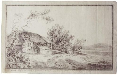 Gehöft auf Guernsey, um 1798/1805, Bleistift, Kohle, 23,8 x 37,6 cm (Foto: KMH)