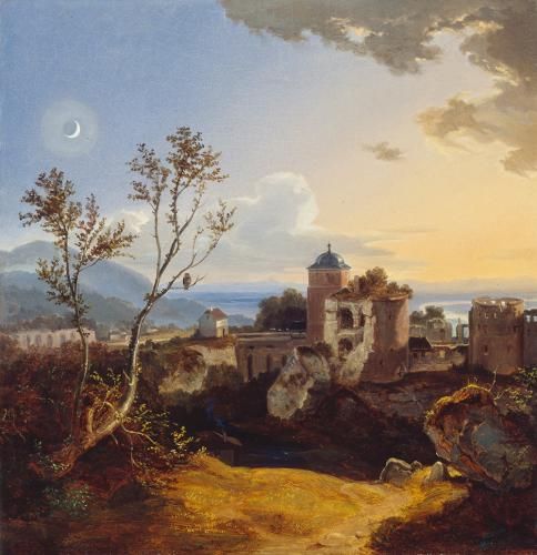 Blick auf das Heidelberger Schloss und die Rheinebene von Osten, Carl Rottmann, 1820/22 (Foto: KMH/Gattner)