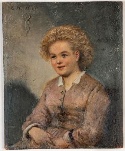 Happel, Carl (Heidelberg 1819 - 1914 Stuttgart), Studie zu einer Dame mit welligem, blondem Haar (Foto: KMH/Gattner)