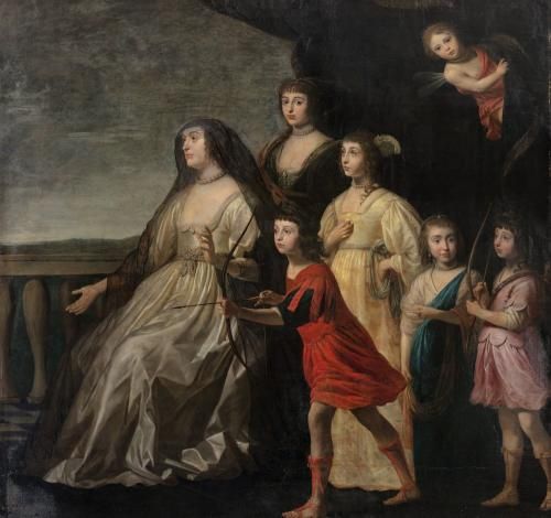 Willem van Honthorst (?), Elizabeth Stuart mit ihren Kindern, um 1636 (Foto: KMH/Gattner)