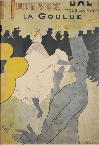 Plakat für das Moulin Rouge mit der Tänzerin La Goulue, Lithographie von Henri de Toulouse-Lautrec, 1891, Foto © Musée d'Ixelles-Bruxelles / Courtesy of Institut für Kulturaustausch, Tübingen Plakat für das Moulin Rouge mit der Tänzerin La Goulue, Lithographie von Henri de Toulouse-Lautrec, 1891, Foto © Musée d'Ixelles-Bruxelles / Courtesy of Institut für Kulturaustausch, Tübingen
