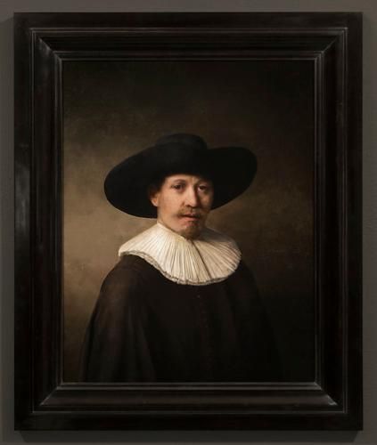 The Next Rembrandt, mittels KI und 3D-Drucker erzeugtes Kunstwerk, hervorgegangen aus einem interdisziplinären Forschungsprojekt, Abbildung: Wikimedia Commons