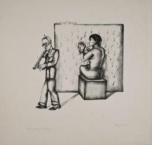 Hanna Nagel, Krasser Ehrgeiz, Lithographie, 1928 (Foto: Museum) Hanna Nagel, Krasser Ehrgeiz, Lithographie, 1928 (Foto: Museum)