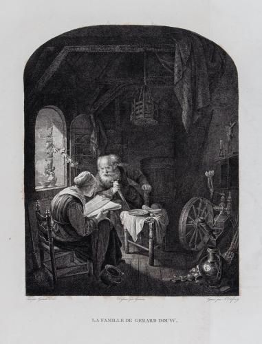 Die Familie von Gerard Dou, Radierung von J. de Frey nach einem Gemälde von Gerard Dou, um 1800 (Foto KMH: K. Gattner)