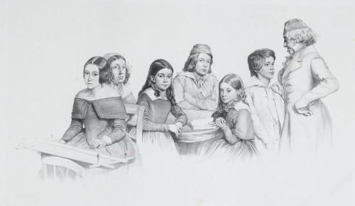 Heinrich Baumgärtner, Graf Charles de Graimberg mit seiner Familie, um 1840 (Foto: KMH/Semet) Heinrich Baumgärtner, Graf Charles de Graimberg mit seiner Familie, um 1840 (Foto: KMH/Semet)