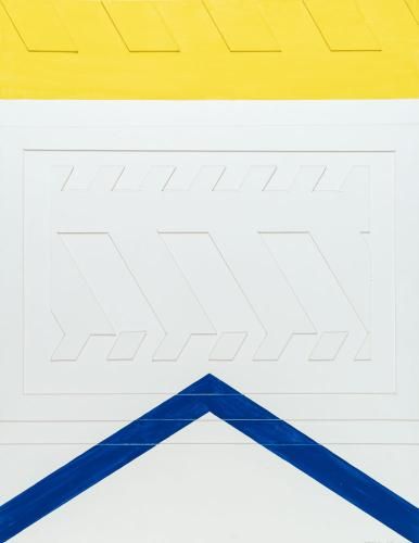 Otto Herbert Hajek, ohne Titel, Pappschnitt / Karton, Lackfarbe, 1969 (Foto KMH) Otto Herbert Hajek, ohne Titel, Pappschnitt / Karton, Lackfarbe, 1969 (Foto KMH)
