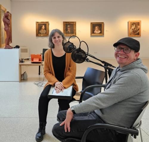 Für die Podcast-Aufnahmen wurde die Galerie der Moderne im Kurpfälzischen Museum zum Tonstudio. Hi