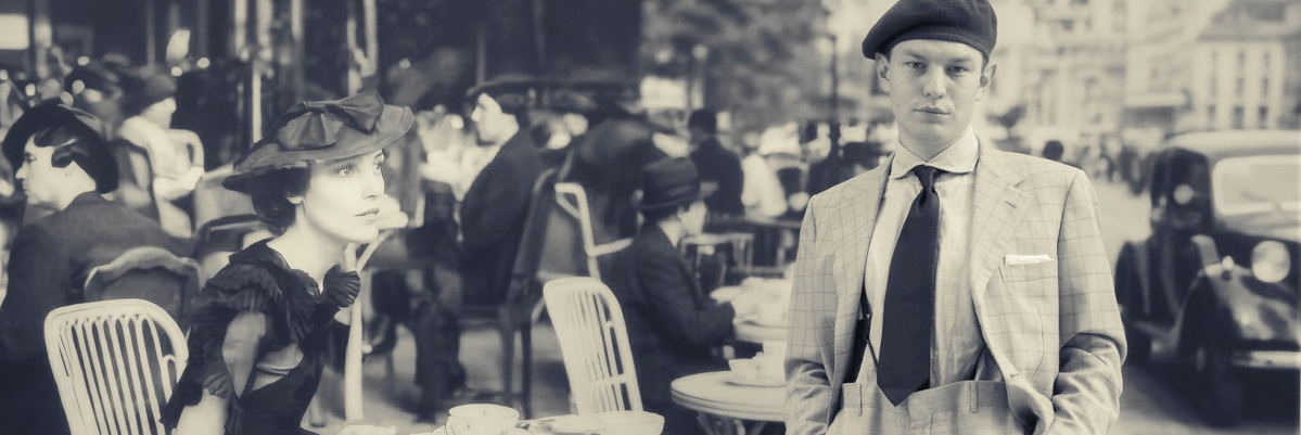 Pop-up Studio vor Fotowand der 1930er Jahre, Foto: Sabine Arndt